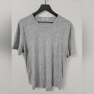 Buck Mason Heathered Gray Roundneck T-Shirt 100% Cotton Men's Large